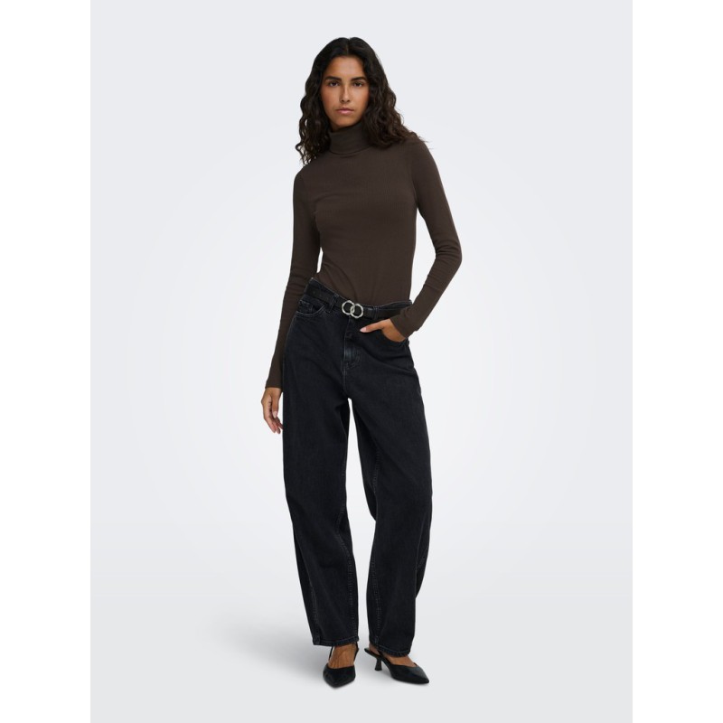 JDY Reno highneck bluse - Mulch