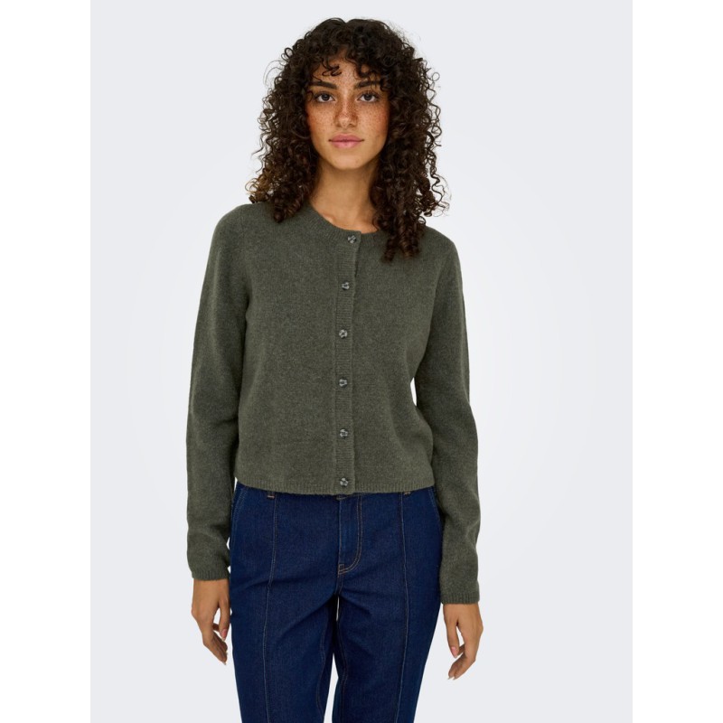 JDY Chloe strikcardigan - Kambaba / Melange