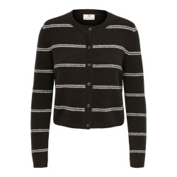 JDY Chloe strikcardigan - Chocolate Torte / Melange
