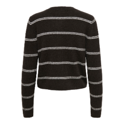 JDY Chloe strikcardigan - Chocolate Torte / Melange