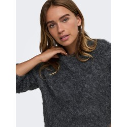 JDY Emmy strik pullover - Dark Grey Melange