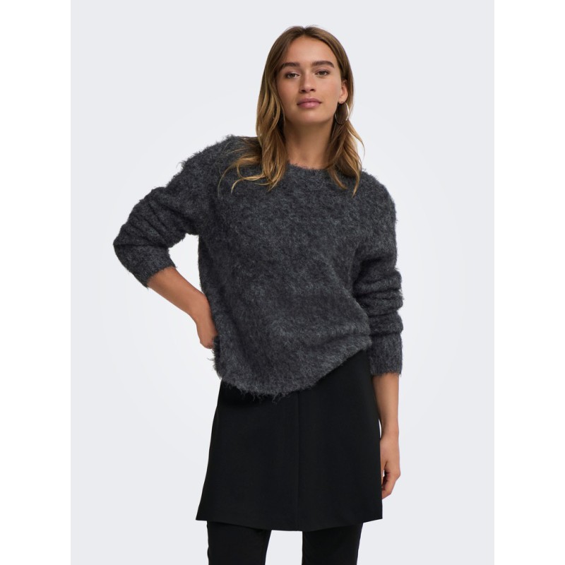 JDY Emmy strik pullover - Dark Grey Melange