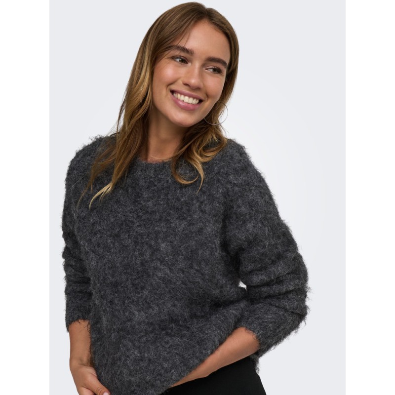 JDY Emmy strik pullover - Dark Grey Melange