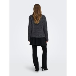 JDY Emmy strik pullover - Dark Grey Melange
