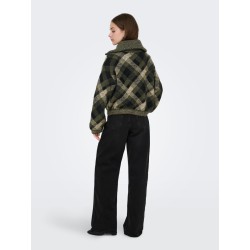ONLY Maroon langærmet zip strikcardigan -  Forest Night