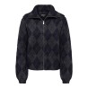 ONLY Maroon langærmet zip strikcardigan - Night Sky