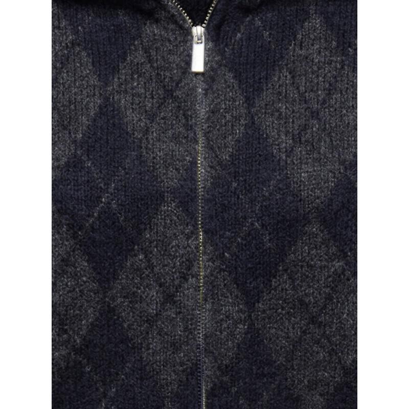 ONLY Maroon langærmet zip strikcardigan - Night Sky
