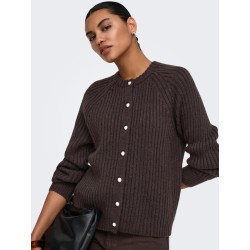 ONLY Kalibu strikcardigan - Chocolate Brown