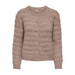 ONLY Cabala cabel strikcardigan - Mocha Meringue