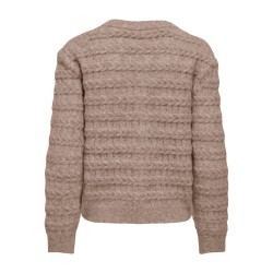 ONLY Cabala cabel strikcardigan - Mocha Meringue