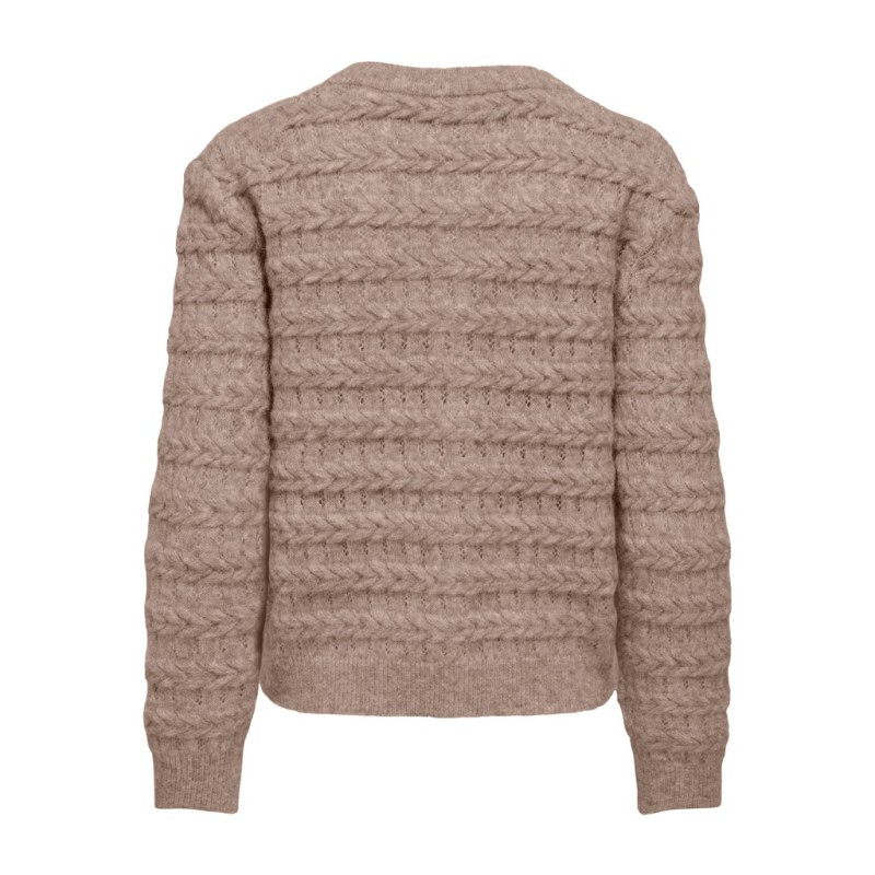 ONLY Cabala cabel strikcardigan - Mocha Meringue