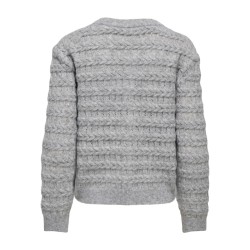 ONLY Cabala cabel strikcardigan - Medium Grey Melange