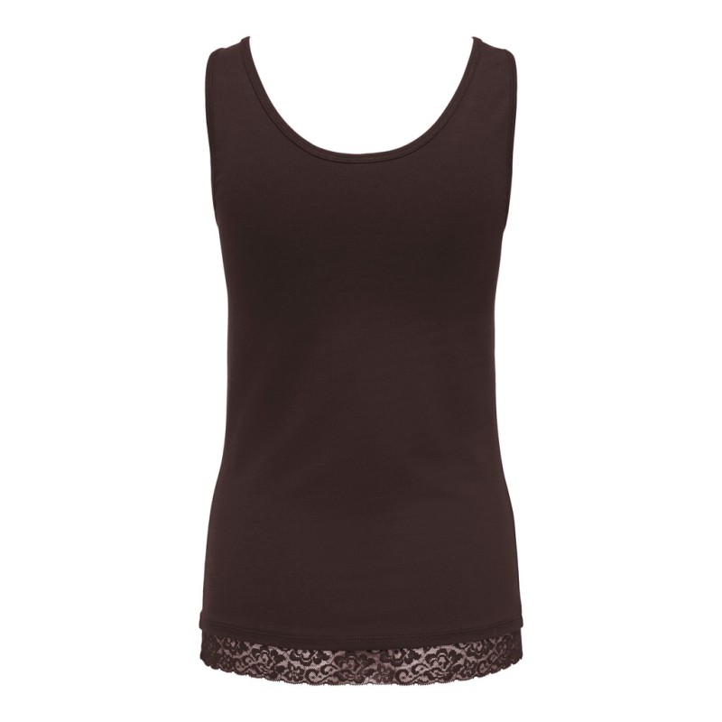ONLY Live love tanktop - Chocolate Torte / Lace
