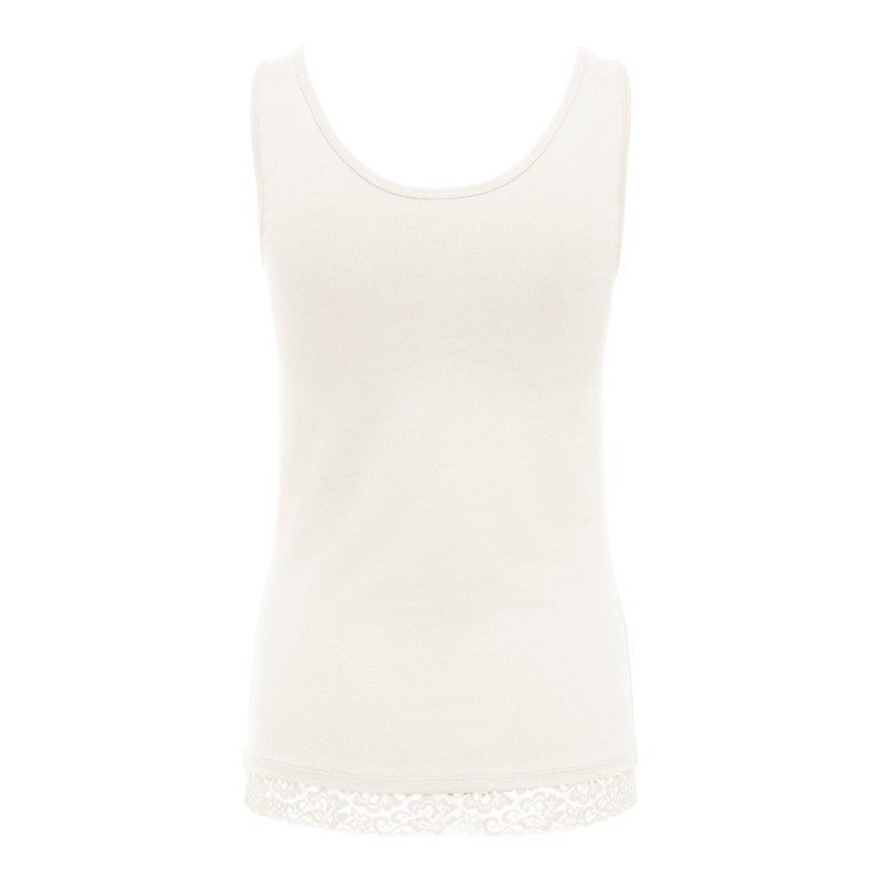ONLY Live love tanktop - Cloud Dancer / Lace