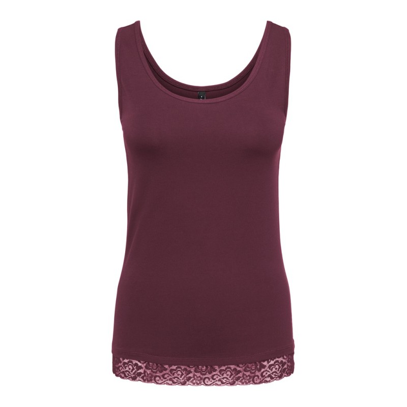 ONLY Live love tanktop - Fig / Lace