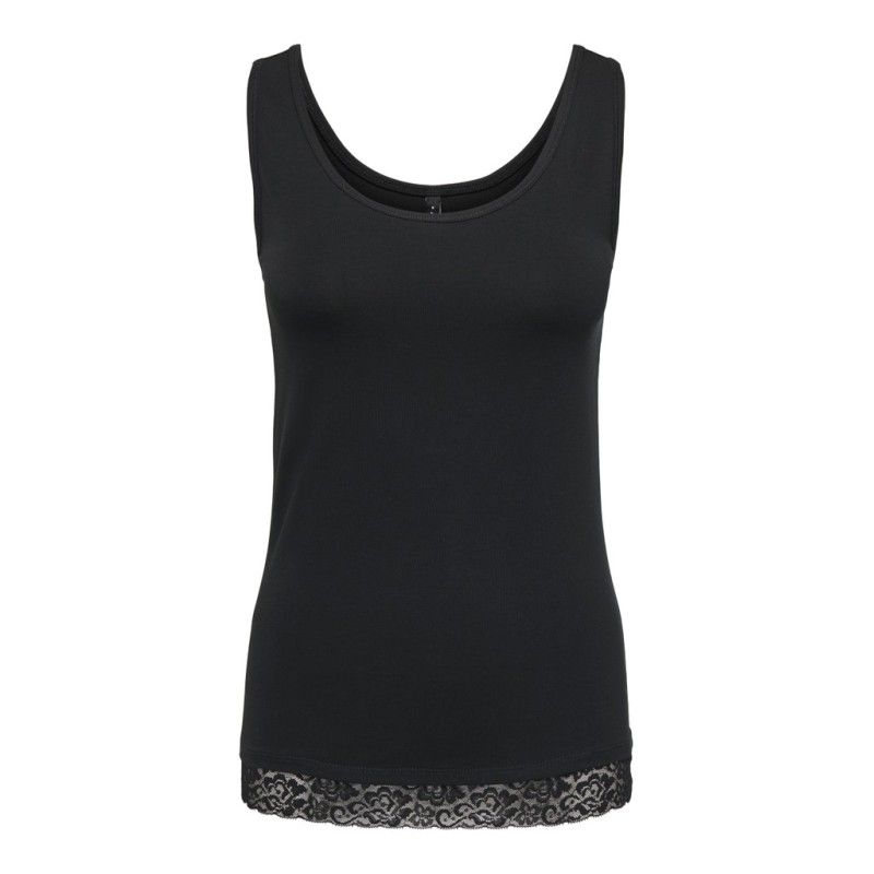 ONLY Live love tanktop - Black / Lace