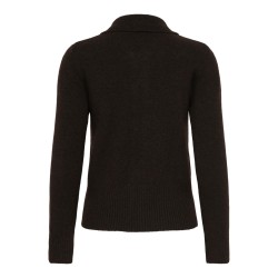 ONLY Macey zipper strikcardigan - Coffee Bean / Silver Zip