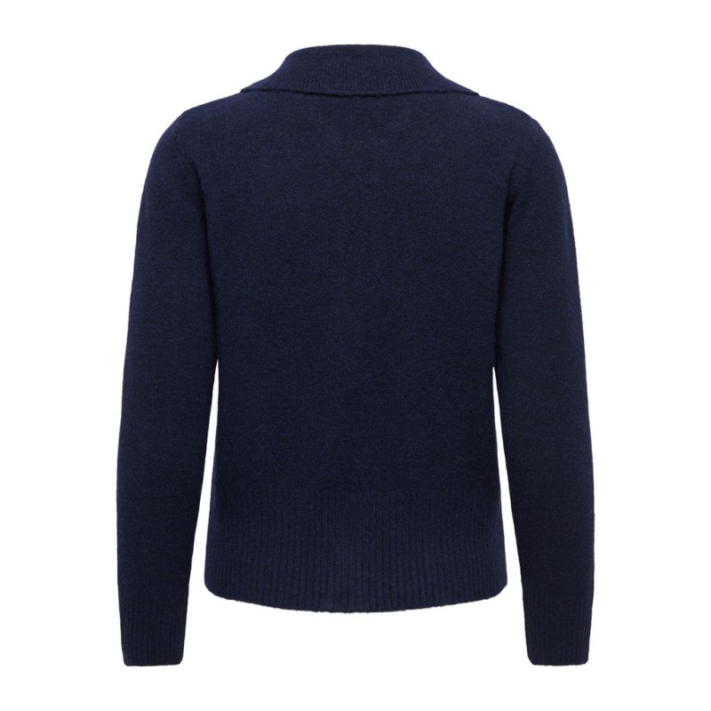 ONLY Macey zipper strikcardigan - Night Sky / Silver Zip