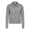 ONLY Macey zipper strikcardigan - Medium Grey Melange / Silver Zip