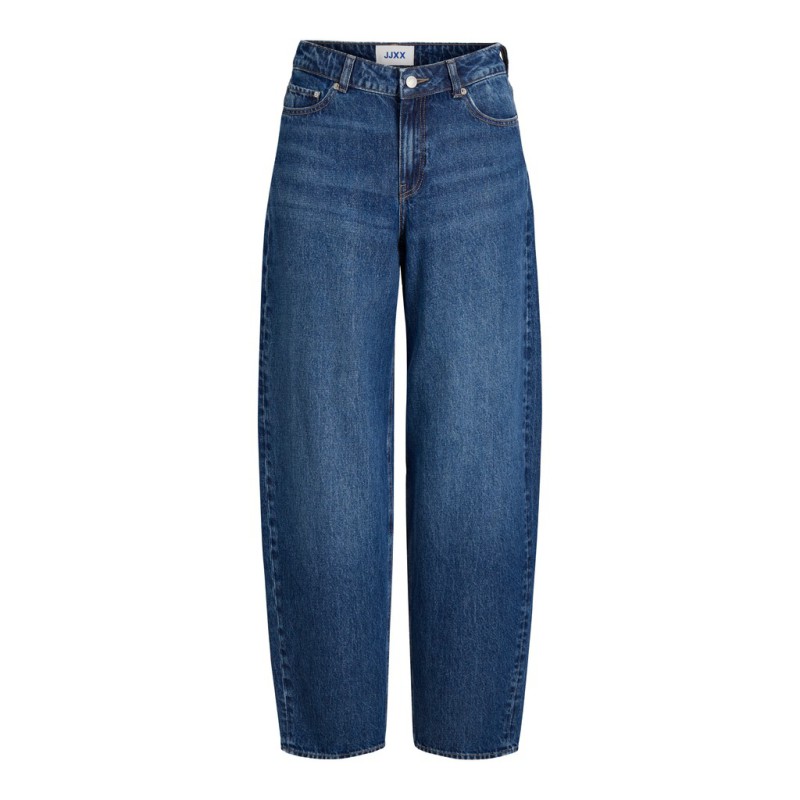 JJXX Fuji barrel mid waist denim jeans - Blue Denim