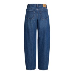 JJXX Fuji barrel mid waist denim jeans - Blue Denim