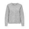 ONLY Kalibu langærmet strikcardigan - Light Grey Melange