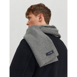 JACK & JONES Dna strik tørklæde - Grey Melange