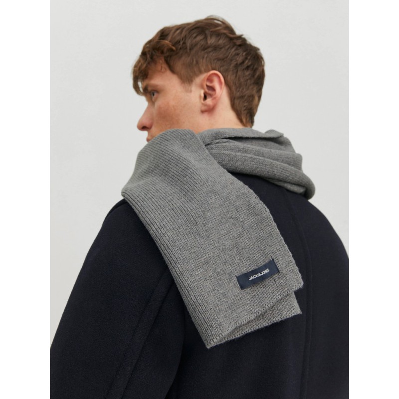 JACK & JONES Dna strik tørklæde - Grey Melange