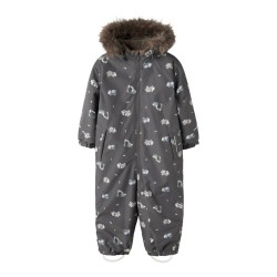 NAME IT MINI dreng - Snow flyverdragt - Blackened Pearl