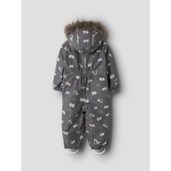NAME IT MINI dreng - Snow flyverdragt - Blackened Pearl