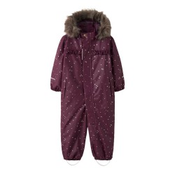 NAME IT MINI pige - Snow glitter flyverdragt - Fig