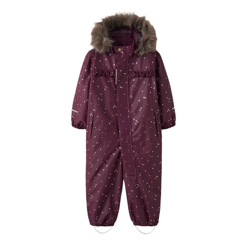 NAME IT MINI pige - Snow glitter flyverdragt - Fig