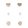 PIECES Annie øreringe 3-pak - Gold Colour
