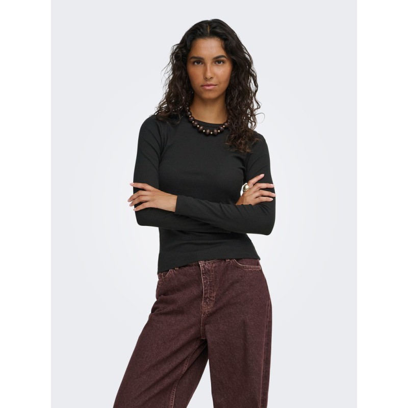 JDY Lucky langærmet bluse - Black