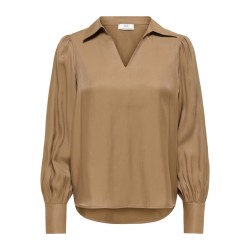 JDY Fia langærmet bluse - Sepia
