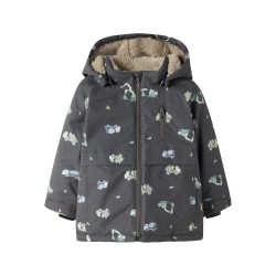 NAME IT MINI dreng - Snow jakke - Blackened Pearl