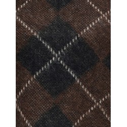ONLY CARMAKOMA Noeme pattern langærmet striktrøje - Coffee Bean