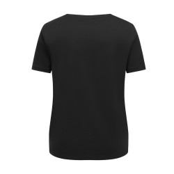 ONLY CARMAKOMA Jolly bling T-shirt - Black / Black tulle flowers