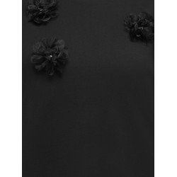 ONLY CARMAKOMA Jolly bling T-shirt - Black / Black tulle flowers