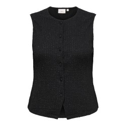 ONLY CARMAKOMA Milla vest - Black / Silver Glitter