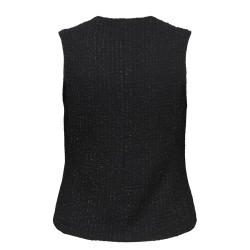ONLY CARMAKOMA Milla vest - Black / Silver Glitter