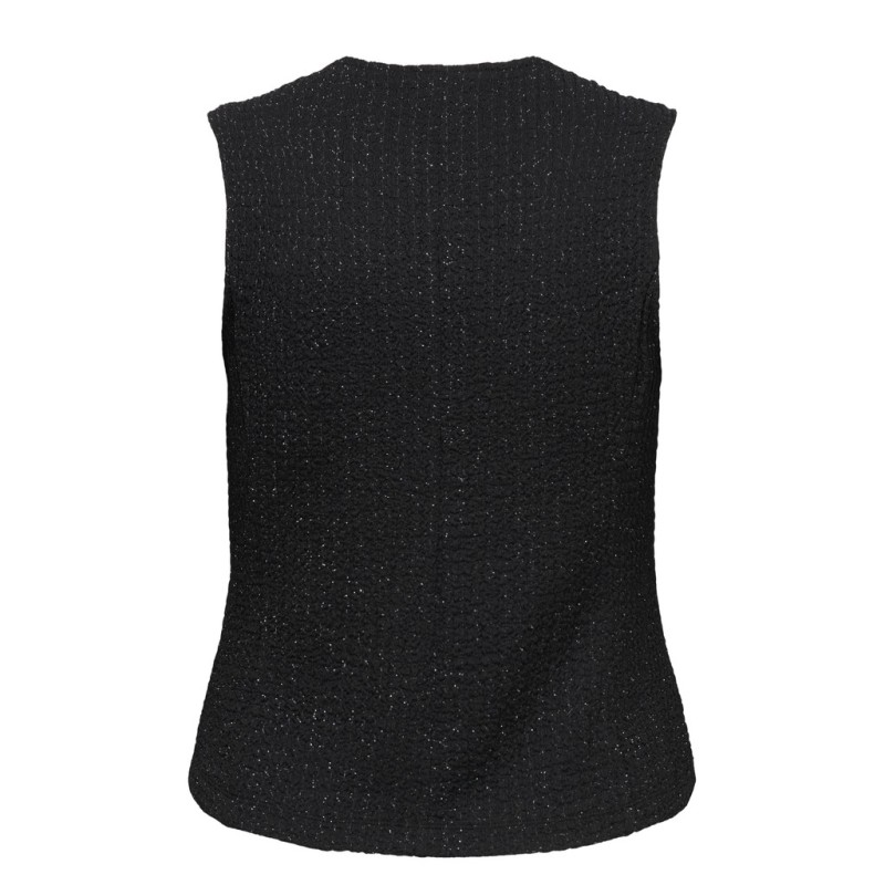 ONLY CARMAKOMA Milla vest - Black / Silver Glitter
