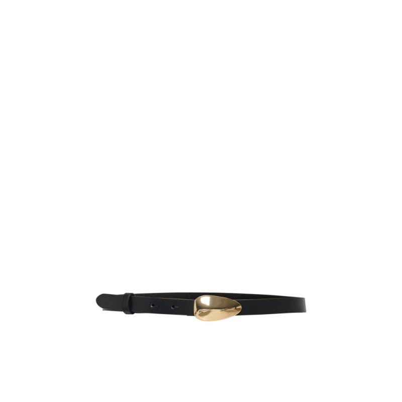 ONLY CARMAKOMA Johanna drop buckle bælte - Black / Gold Buckle