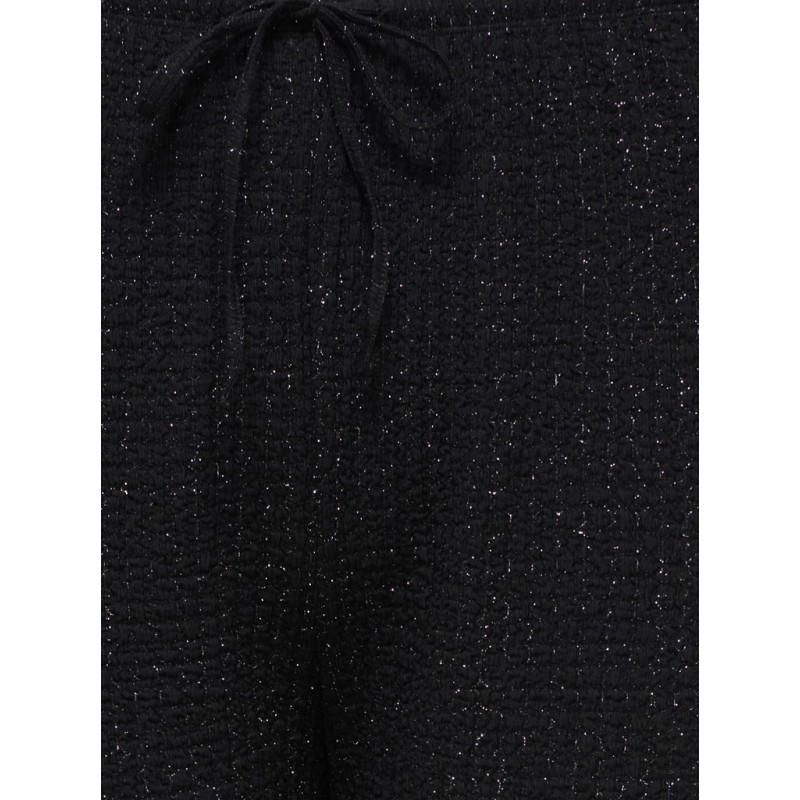 ONLY CARMAKOMA Milla wide bukser - Black / Silver Glitter