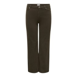 ONLY CARMAKOMA Willy high waist wide denim jeans - Dark Brown Denim