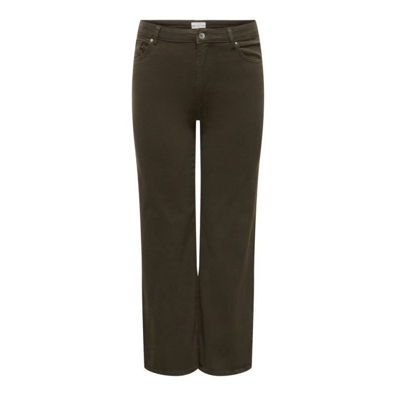 ONLY CARMAKOMA Willy high waist wide denim jeans - Dark Brown Denim