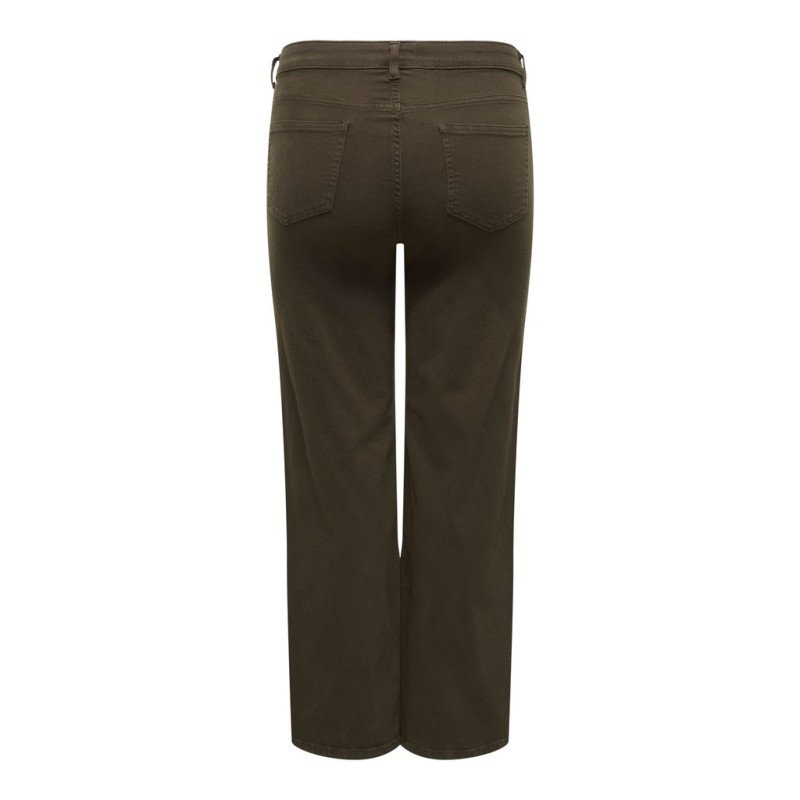 ONLY CARMAKOMA Willy high waist wide denim jeans - Dark Brown Denim