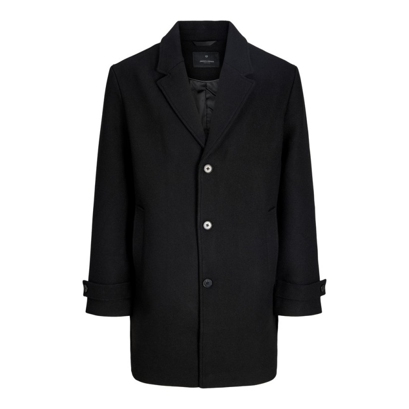 JACK & JONES PLUS Blawalter uldfrakke - Black