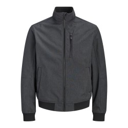 JACK & JONES Liam softshell bomberjakke - Dark Grey Melange