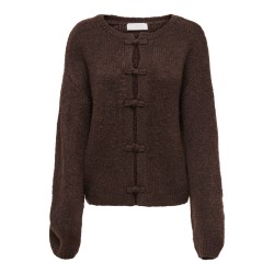 JDY Dinea langærmet strikcardigan - Chocolate Brown